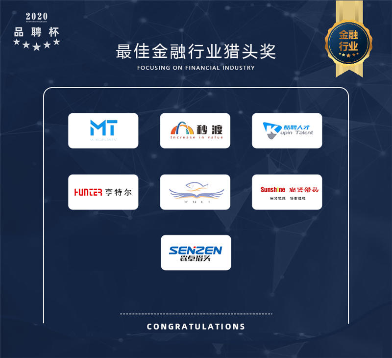 2020年度品聘杯优秀猎企评选活动最佳金融行业猎头奖榜单揭晓