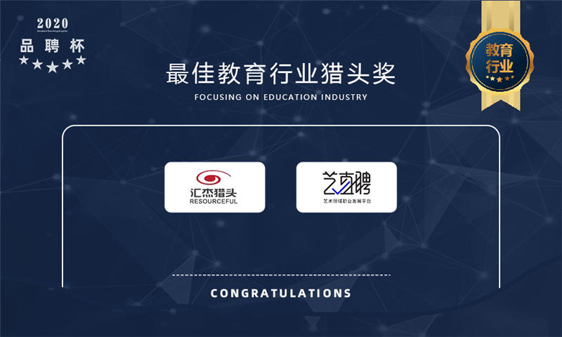 2020年度品聘杯优秀猎企评选活动最佳教育行业猎头奖榜单揭晓